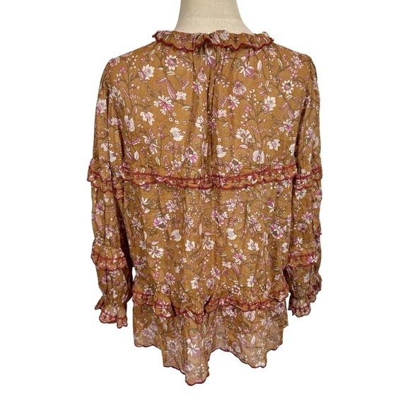 Isabel Marant Etoile Moxley Floral Embroidered Ruffle Blouse FR38/US6 - Picture 9 of 11